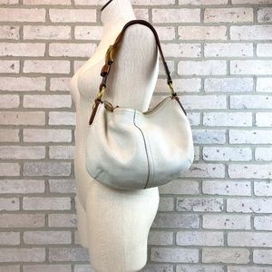 Coach Soft Pebbled Leather Shoulder Hobo Bag